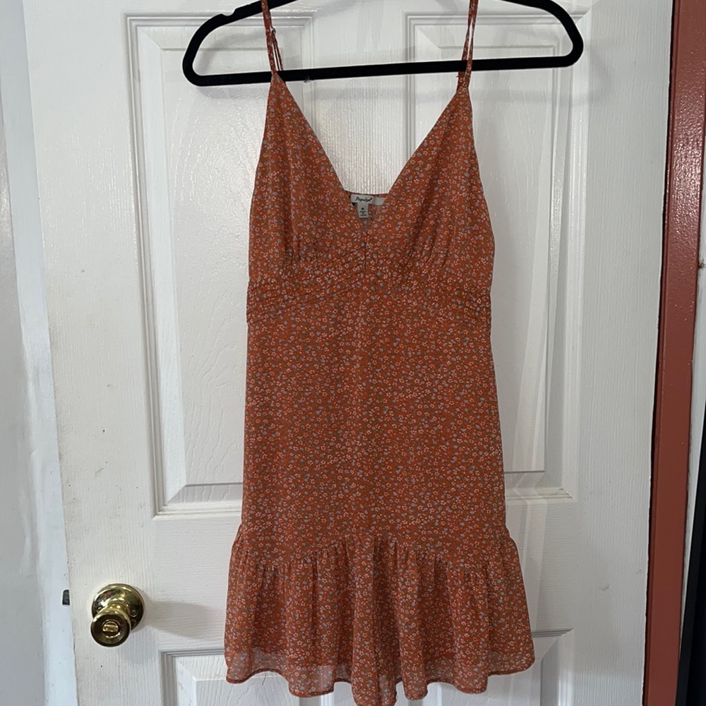 NWOT Orange floral romper